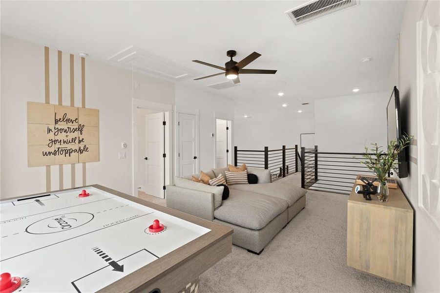 *Model Representation - Spacious game room on second level