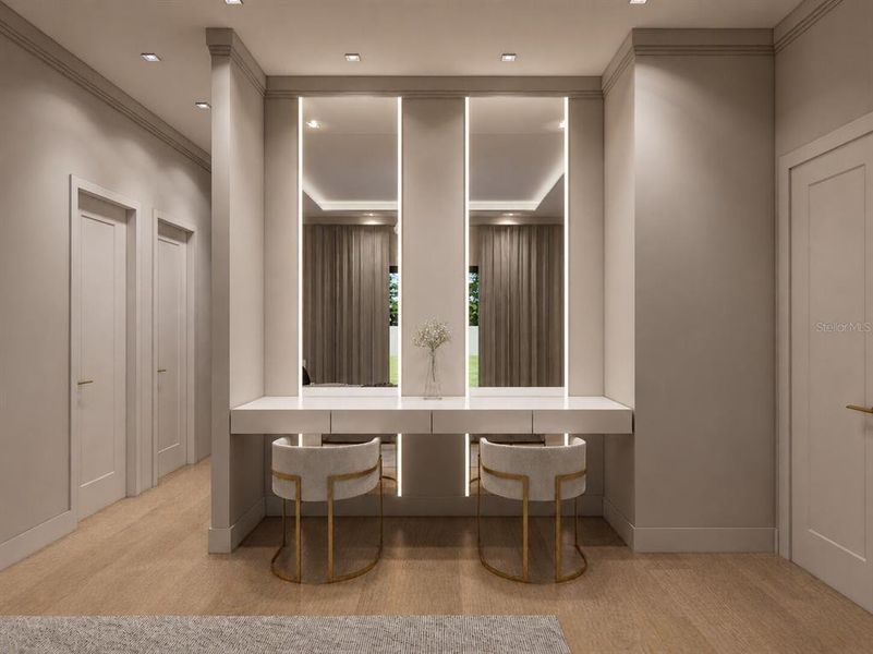 Furnished interior view inside a new home in , Orlando (Image 11).