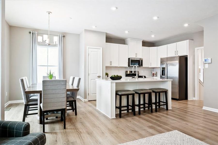 Furnished interior view inside a new home in Windsong Townhomes, Gallatin (Image 6). Furnished interior view inside a new home in Windsong Townhomes, Gallatin (Image 6).