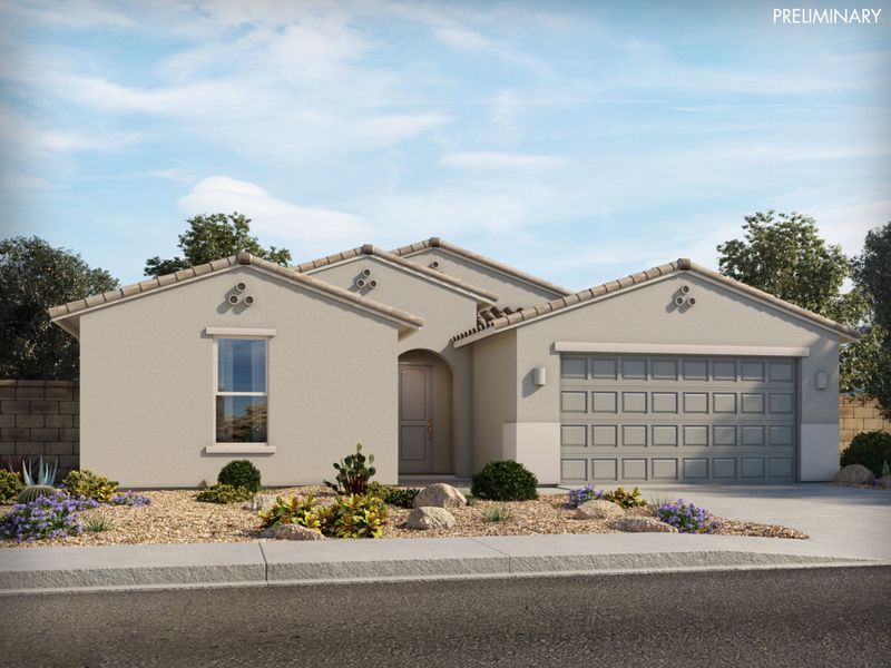 Representative exterior photo of a completed home built from the Mesquite by Meritage Homes in Arbor at Madera Highlands II, Sahuarita, AZ (Image 1).
