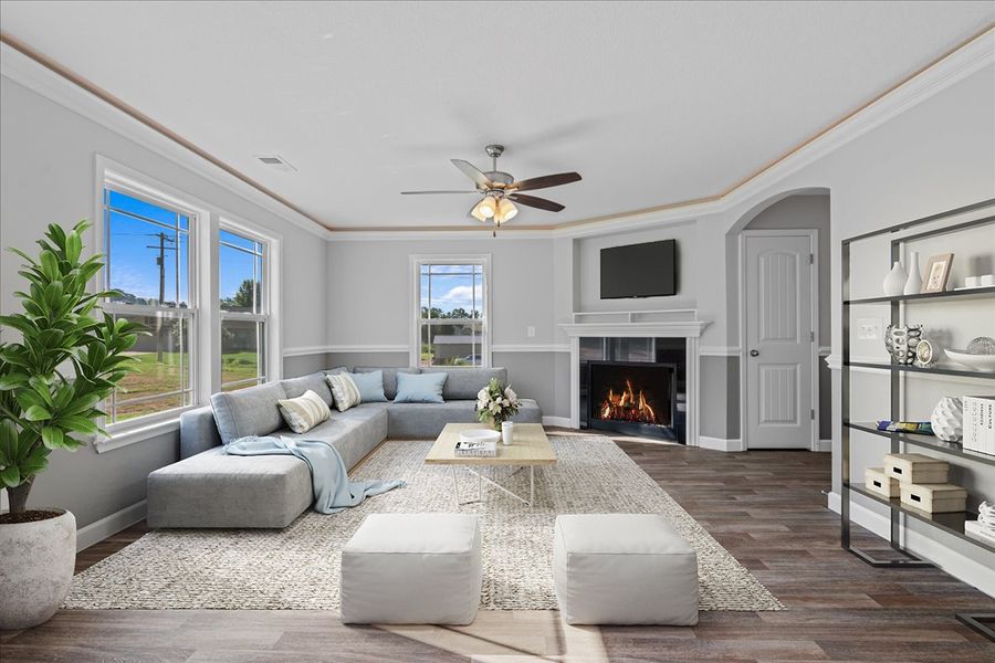 Representative furnished interior of a home built from the Reynolds by Enchanted Homes in Arcadia Village, Spartanburg (Image 8).