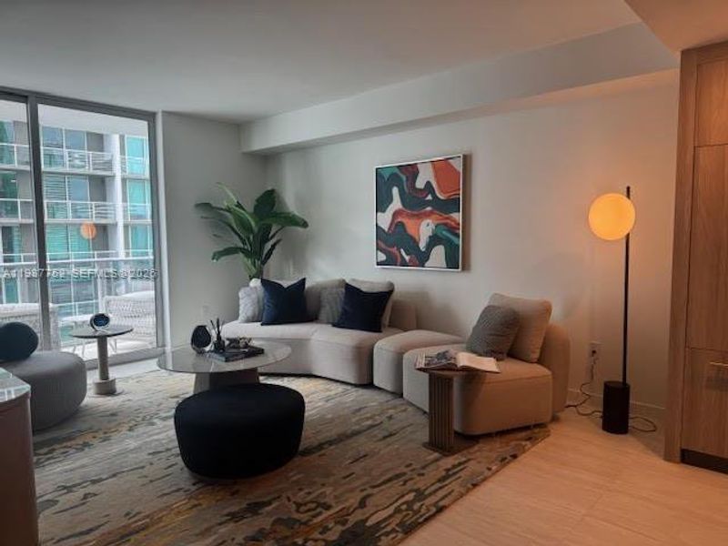 Furnished interior view inside a new home in , Miami (Image 13).