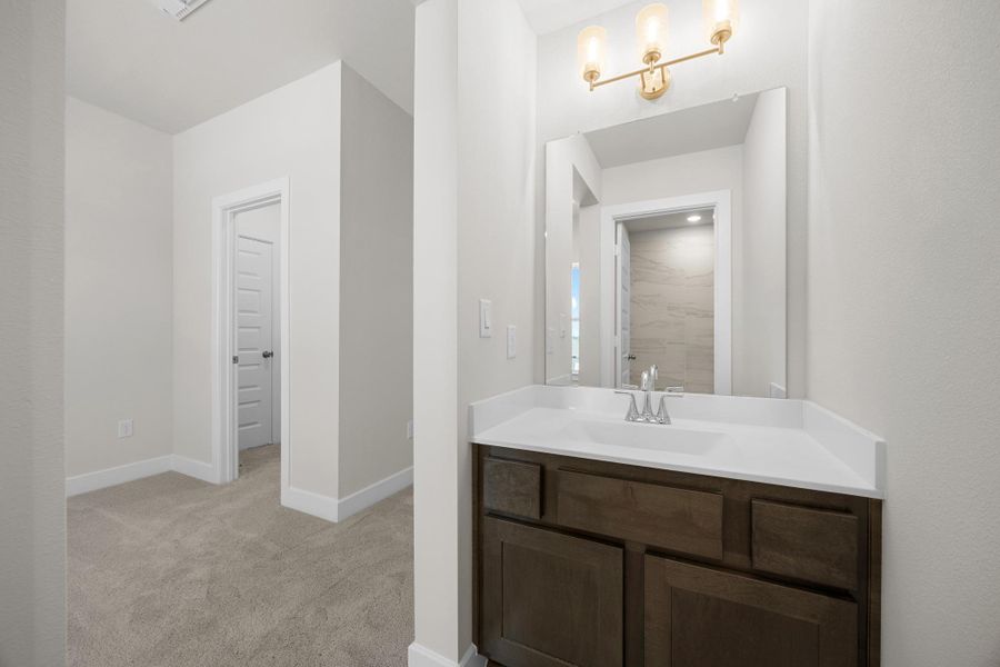 Furnished interior view inside a new home in Lariat, Liberty Hill (Image 9). Furnished interior view inside a new home in Lariat, Liberty Hill (Image 9).