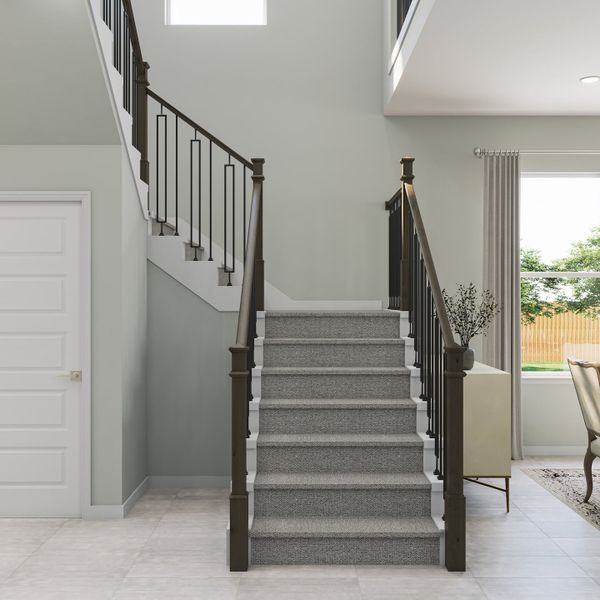Representative furnished interior of a home built from the Hawthorn by Tri Pointe Homes in Lagos Reserve, Manor (Image 12).