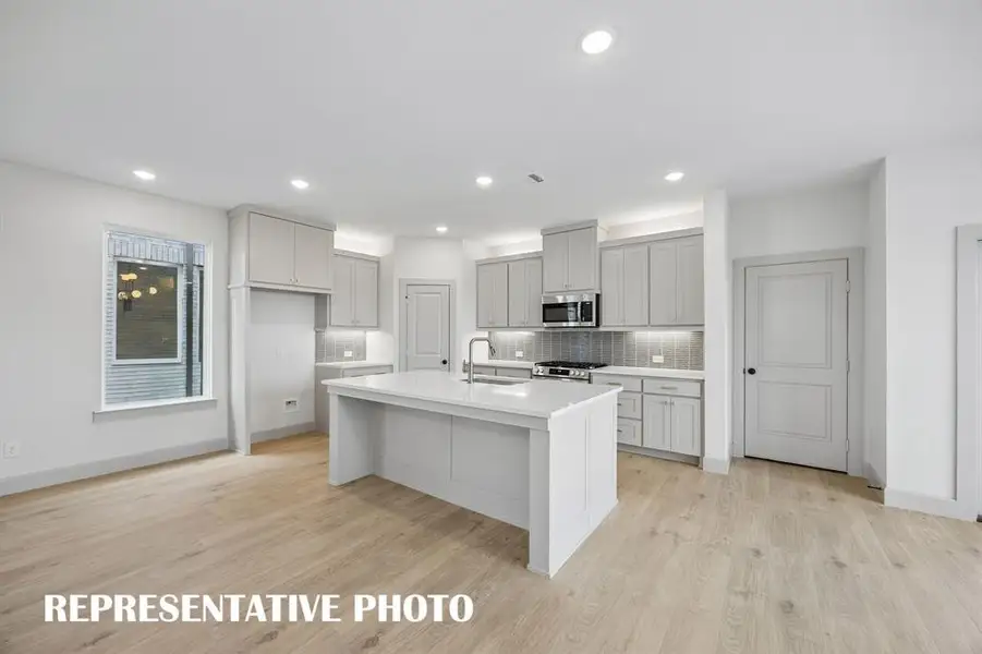 No shortage of storage, space or style in this dream kitchen!  REPRESENTATIVE PHOTO