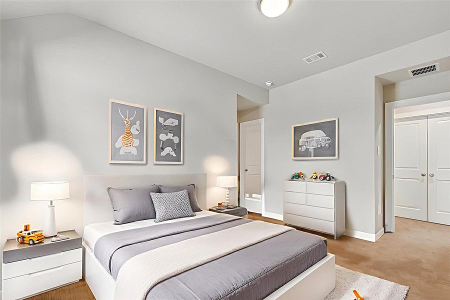 AI staged - Bedroom #4 with En-suite Bathroom AI staged - Bedroom #4 with En-suite Bathroom