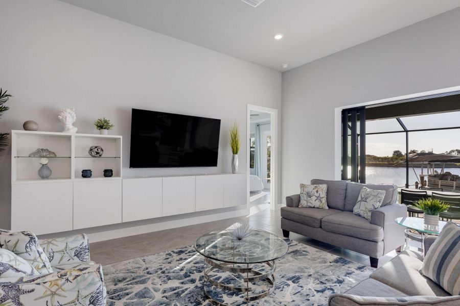 Furnished interior view inside a new home in , Cape Coral (Image 24). Furnished interior view inside a new home in , Cape Coral (Image 24).