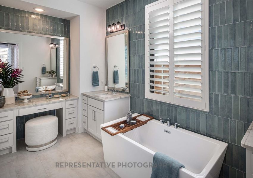 Furnished interior view inside a new home in Jordan Ranch: 65ft. lots, Fulshear (Image 20).