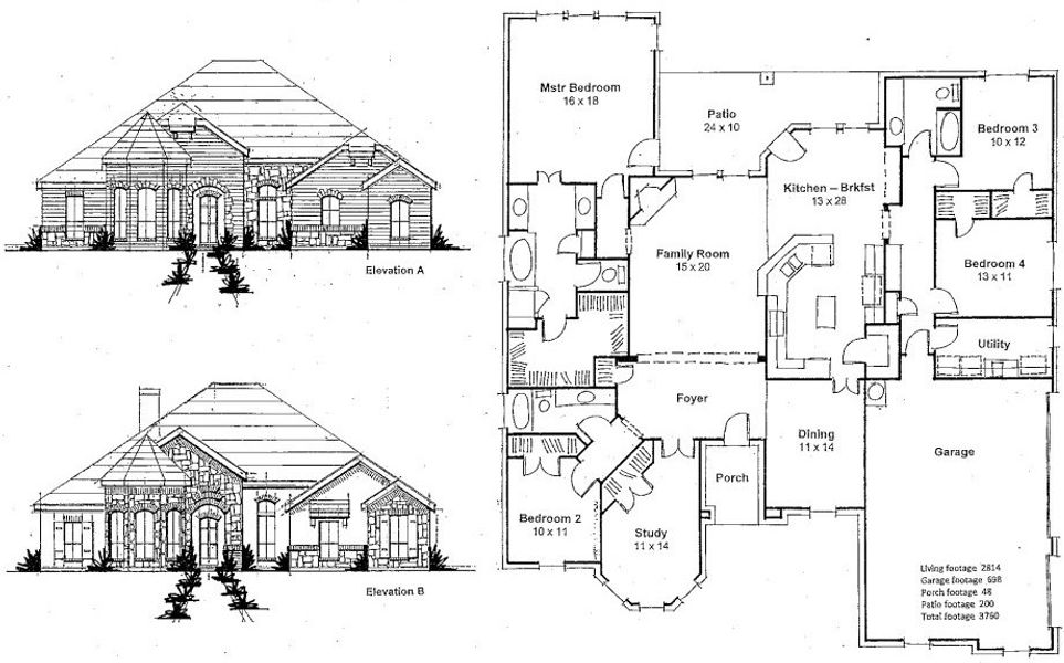 2D floor plan layout for the Jude by Robbie Hale Homes in High Meadows Estates, Nevada, TX (Image 5). 2D floor plan layout for the Jude by Robbie Hale Homes in High Meadows Estates, Nevada, TX (Image 5).