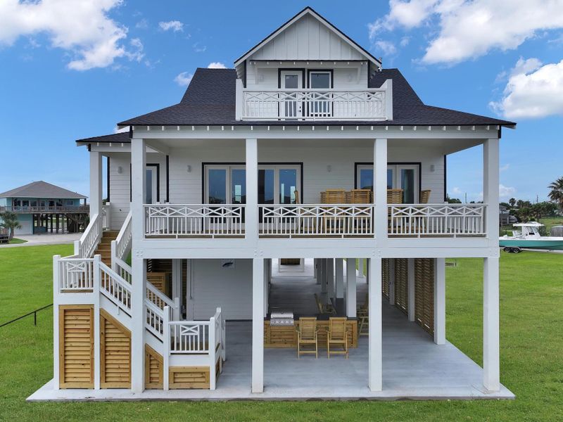 View of rear of home prior to boat house being built