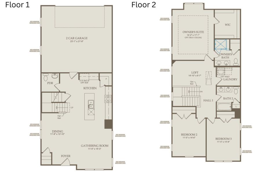 2D floor plan layout of this home in Saunders Farm, Willow Spring, NC (Image 3). 2D floor plan layout of this home in Saunders Farm, Willow Spring, NC (Image 3).