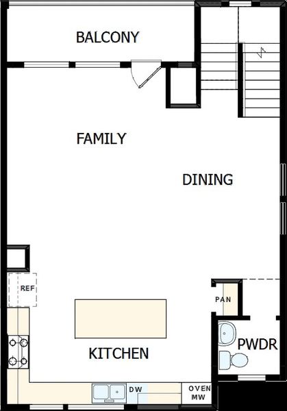 2D floor plan layout of this home in Trails at Waterside - Villas Series, Fort Worth, TX (Image 6).