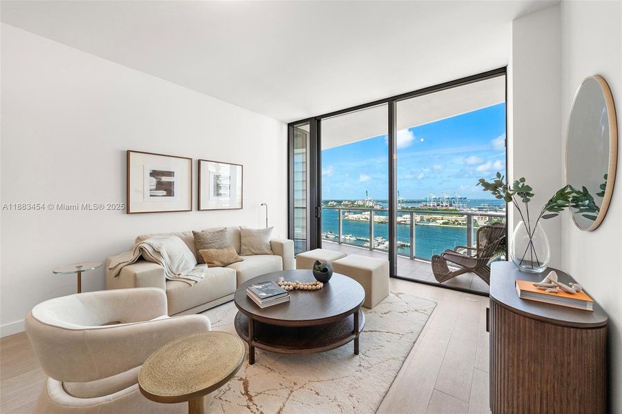 Furnished interior view inside a new home in , Miami Beach (Image 10).