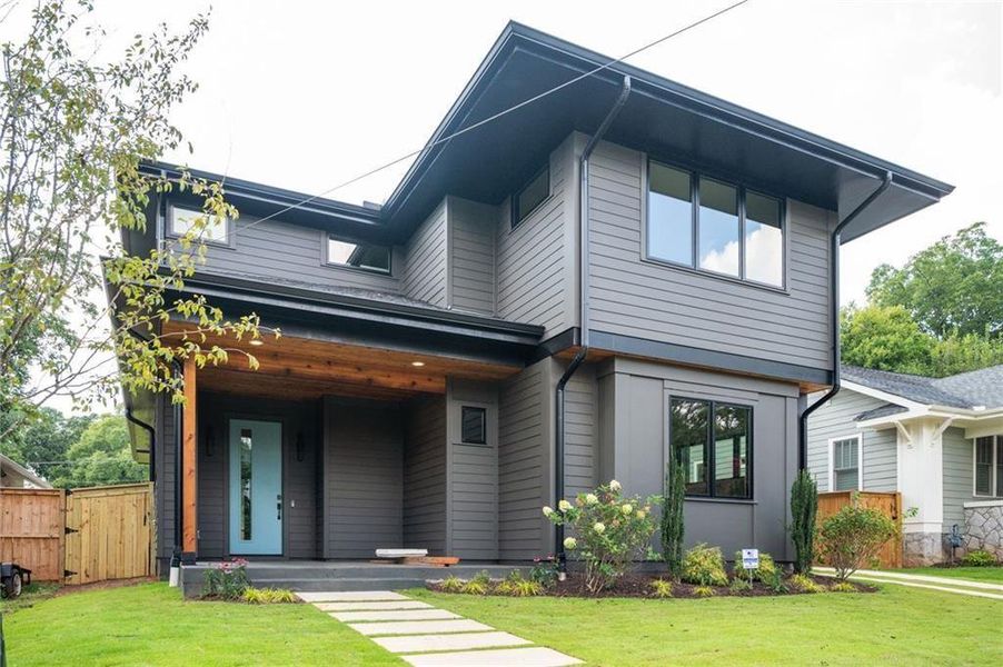 Front exterior of a new home in , Decatur, GA, highlighting curb appeal (Image 2).
