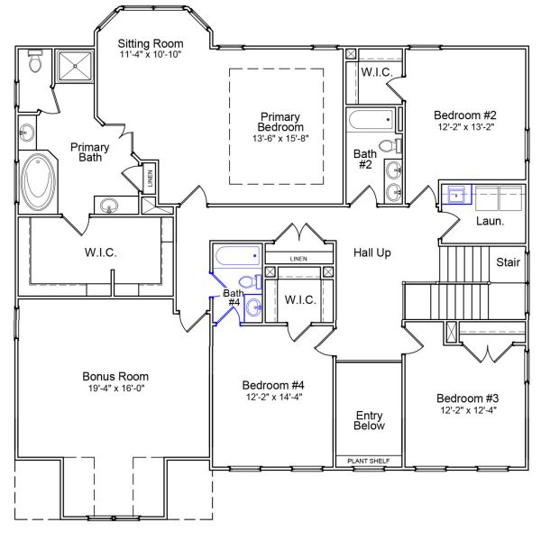 2D floor plan layout of this home in Palmetto Shores, Chapin, SC (Image 3).