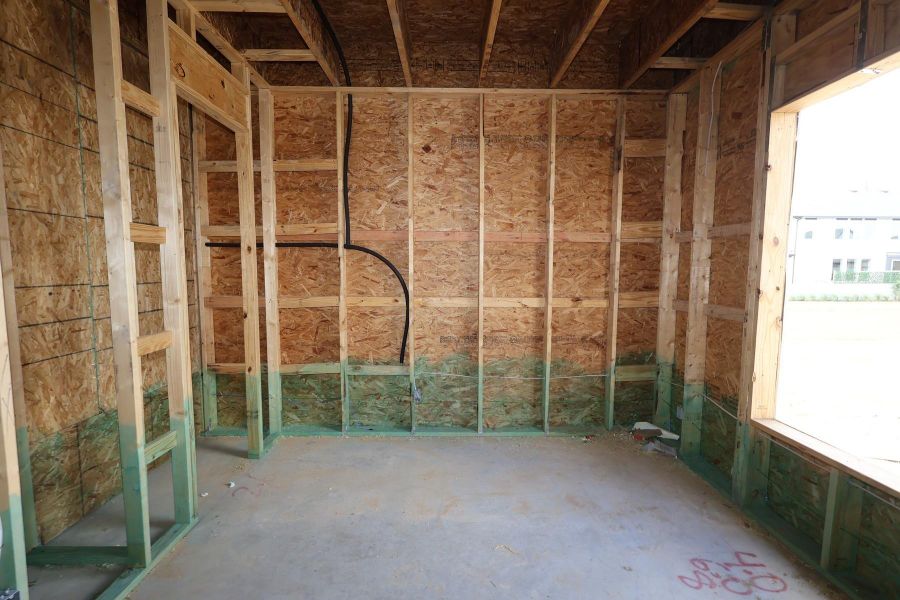 In-progress construction of a new home in Pomona - Grove Row Collection, Manvel, TX (Image 10).