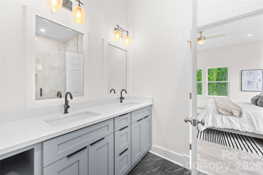 Furnished interior view inside a new home in , Bessemer City (Image 38).