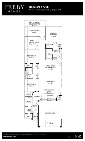 Floor Plan for 1779E