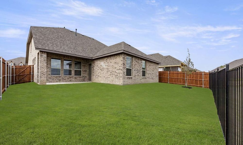 Representative exterior photo of a completed home built from the Brighton by Impression Homes in Arcadia Trails, Balch Springs, TX (Image 26).