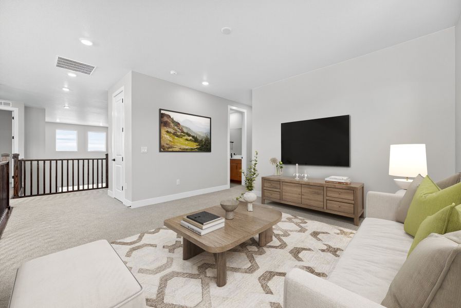 Furnished interior view inside a new home in Hillside at Crystal Valley Destination Collection, Castle Rock (Image 7).