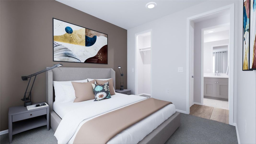 Furnished interior view inside a new home in Anniston, Katy (Image 14). Furnished interior view inside a new home in Anniston, Katy (Image 14).