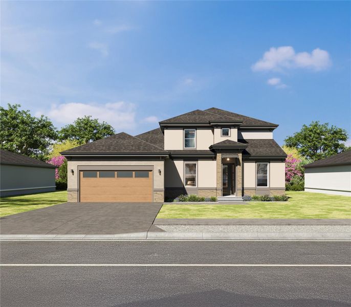 Front exterior of a new home in , Georgetown, TX, highlighting curb appeal (Image 2).