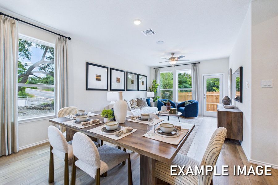 Representative furnished interior of a home built from the The Gillian C by Davidson Homes LLC in Buffalo Way Villas, Houston (Image 12).