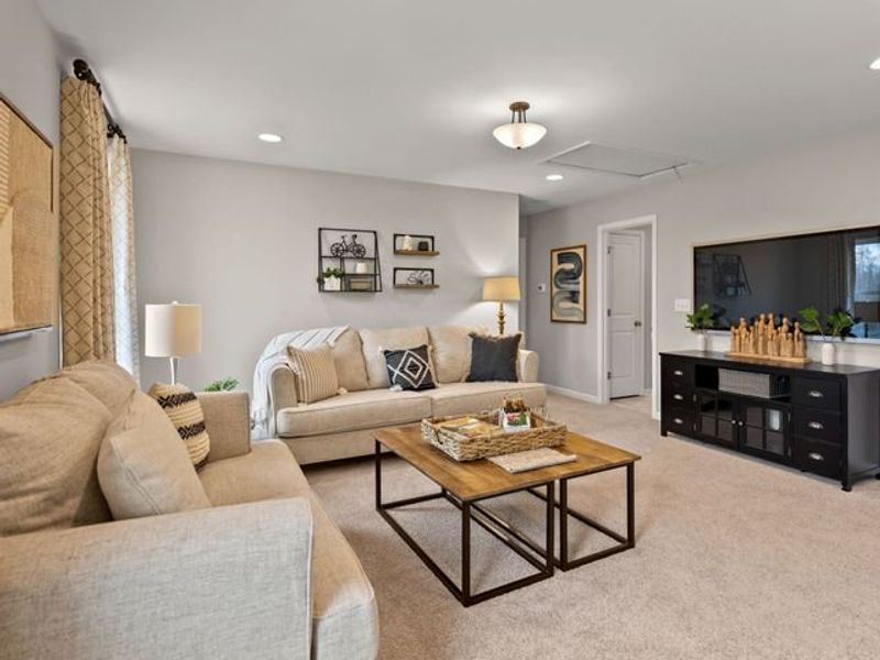 Representative furnished interior of a home built from the Elon by True Homes in Morgan Hills, Albemarle (Image 12).