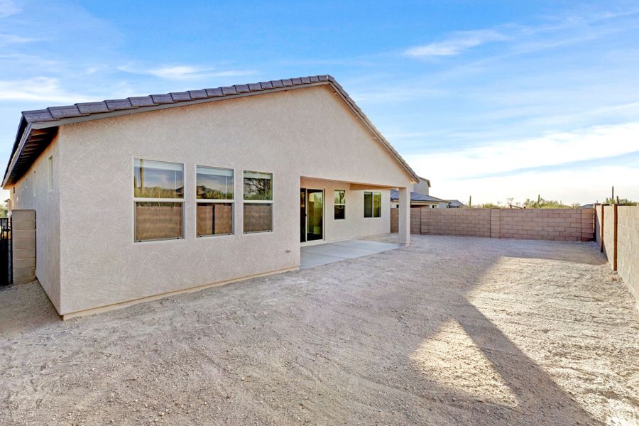 Exterior details and patio area of a home in Montelena, Marana (Image 2). Exterior details and patio area of a home in Montelena, Marana (Image 2).