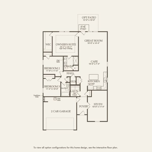2D floor plan layout for the Morgan by Pulte Homes in Southport Meadows, Southport, NC (Image 3).