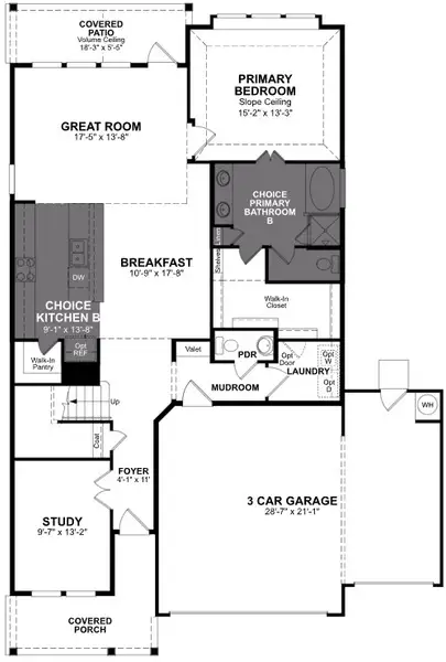 2D floor plan layout of this home in Arabella on the Prairie, Richmond, TX (Image 3).