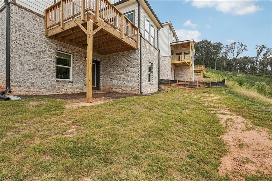 Exterior details and patio area of a home in Hemingway - Reserve Series, Cumming (Image 34).