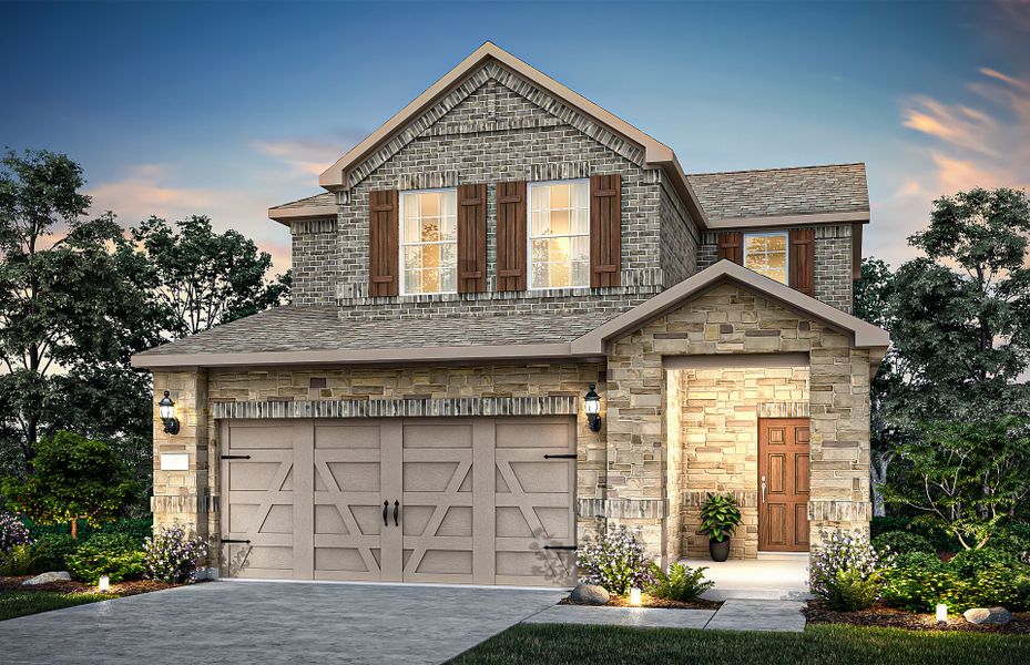 The Harrison, a two-story home with 2-car garage,