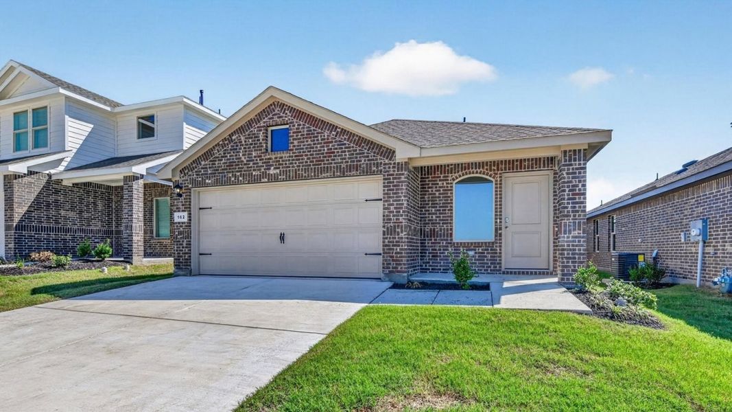 Representative exterior photo of a completed home built from the Diana by D.R. Horton in The Hills at Reunion, Newark, TX (Image 2). Representative exterior photo of a completed home built from the Diana by D.R. Horton in The Hills at Reunion, Newark, TX (Image 2).