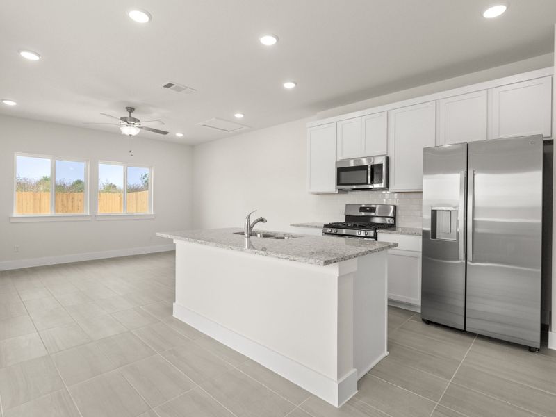 Furnished interior view inside a new home in Saddle Creek Twinhomes, Georgetown (Image 7).