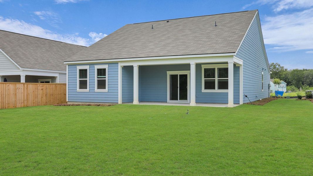 Front exterior of a new home in Lakeview at Kitfield, Moncks Corner, SC, highlighting curb appeal (Image 20). Front exterior of a new home in Lakeview at Kitfield, Moncks Corner, SC, highlighting curb appeal (Image 20).