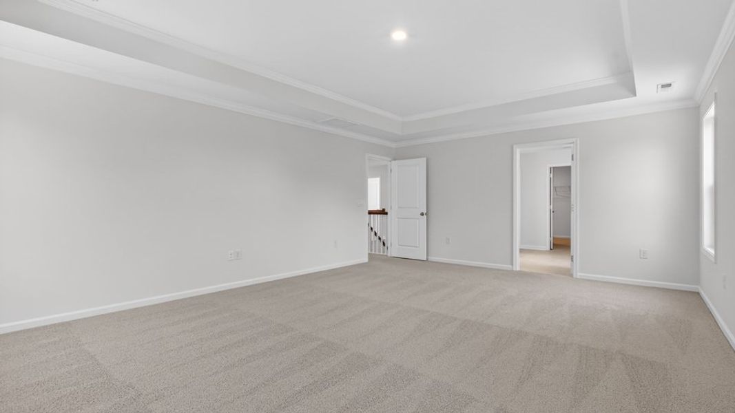 Representative unfurnished interior of a home built from the Wylie by D.R. Horton in The Grove at Winston Pointe, Clayton (Image 12). Representative unfurnished interior of a home built from the Wylie by D.R. Horton in The Grove at Winston Pointe, Clayton (Image 12).