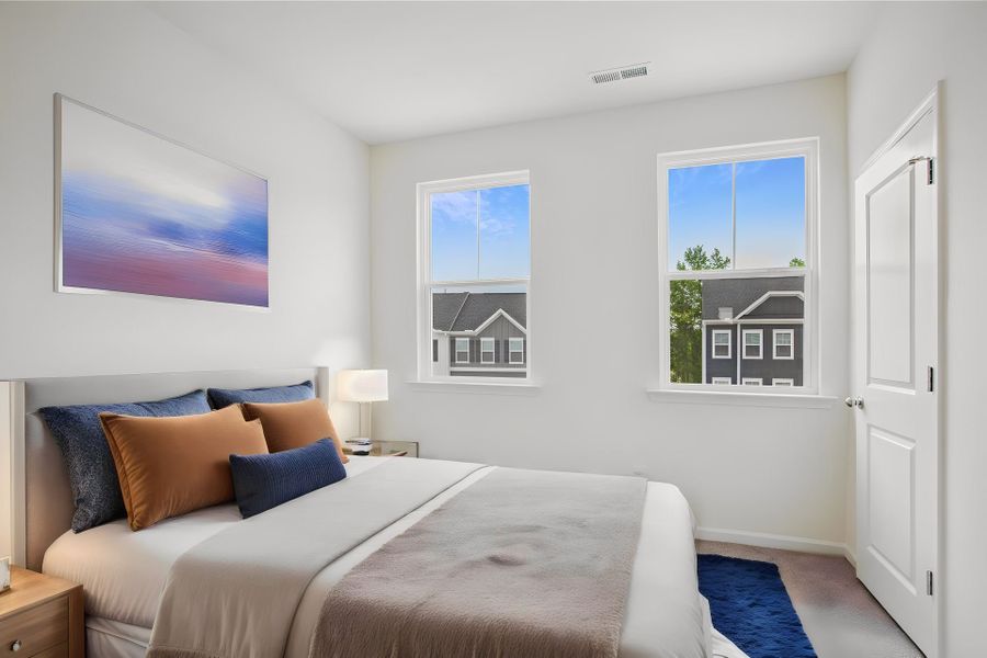Furnished interior view inside a new home in The Parc Townes at Wendell, Wendell (Image 13). Furnished interior view inside a new home in The Parc Townes at Wendell, Wendell (Image 13).