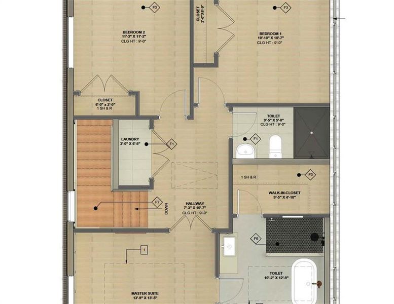 2D floor plan layout of this home in , Duluth, GA (Image 8).