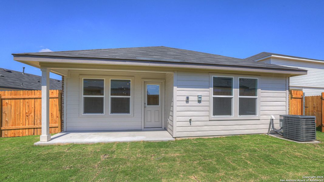 Exterior details and patio area of a home in Whisper South, San Marcos (Image 18).
