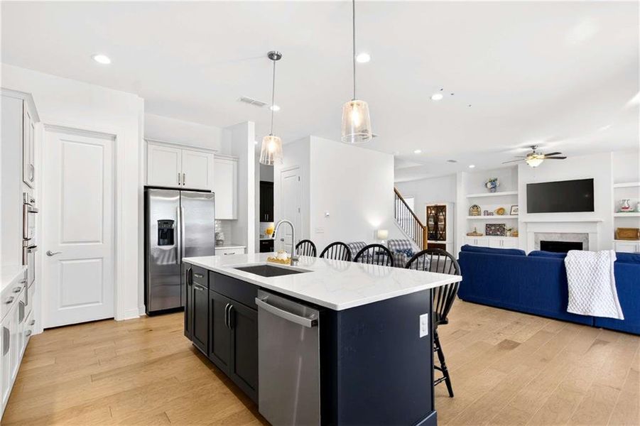 Furnished interior view inside a new home in East Harbor II at Chestatee, Dawsonville (Image 9).