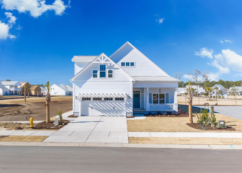 Representative exterior photo of a completed home built from the Beckett by Bill Clark Homes in Sidbury Landing, Wilmington, NC (Image 40). Representative exterior photo of a completed home built from the Beckett by Bill Clark Homes in Sidbury Landing, Wilmington, NC (Image 40).