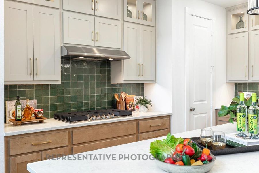 Furnished interior view inside a new home in Pomona: 42ft. lots, Manvel (Image 28).