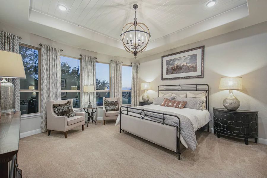 Representative furnished interior of a home built from the Lancashire by Chesmar Homes in Potranco Oaks 100's, Castroville (Image 11).