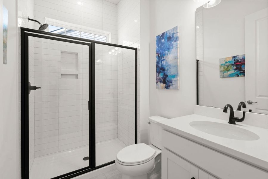 Furnished interior view inside a new home in Summerwind Crossing at Lakes of Cane Bay, Summerville (Image 17).