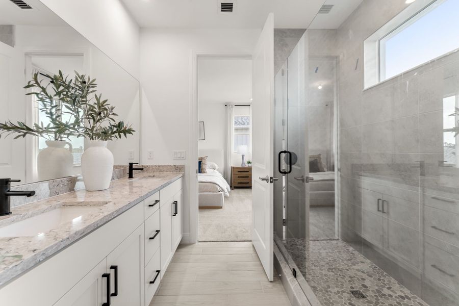 Representative furnished interior of a home built from the Dahlberg by Mattamy Homes in Newfield - Rosette Park, Palm City (Image 11).