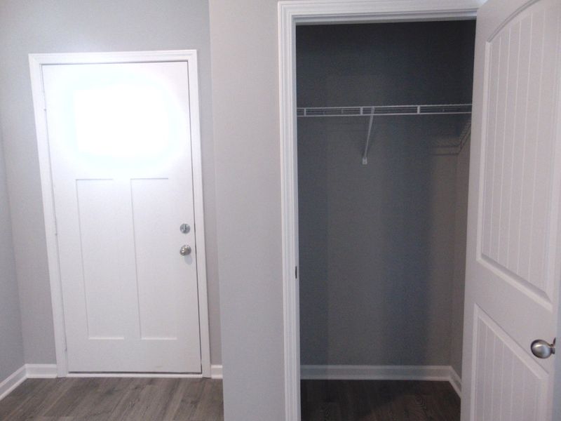 On your way into your new home, you will have a convenient coat closet for you and your guests to store bags, coats, and or shoes. On your way into your new home, you will have a convenient coat closet for you and your guests to store bags, coats, and or shoes.