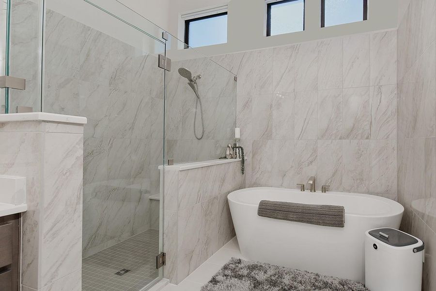 Furnished interior view inside a new home in The Highlands - 65', Porter (Image 29). Furnished interior view inside a new home in The Highlands - 65', Porter (Image 29).