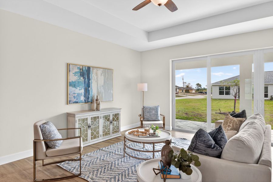 Representative furnished interior of a home built from the The Bluewater Cove by Sunlife Homes LLC in Cape Coral, Cape Coral (Image 9).