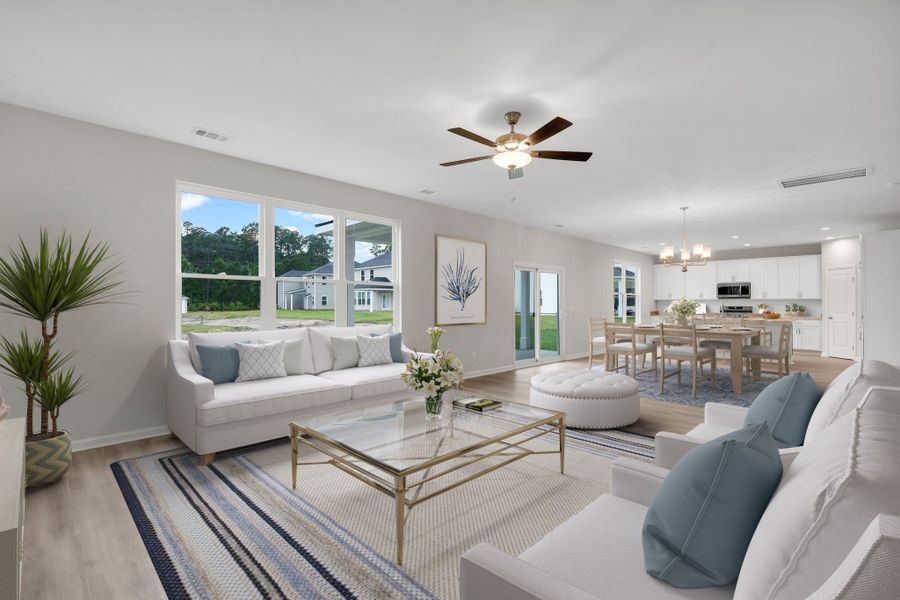 Representative furnished interior of a home built from the The Brookhaven by Smith Family Homes in Ramsey Landing, Rincon (Image 6).